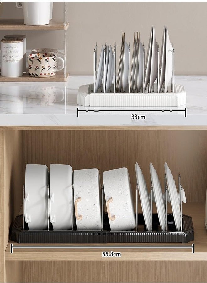 ستار ورك منظم أواني الطبخ القابل للتمديد والسحب من ستار وورك، حامل أواني الطبخ، رف للخزائن، رف للخبز والقلي (أسود) - Image 5